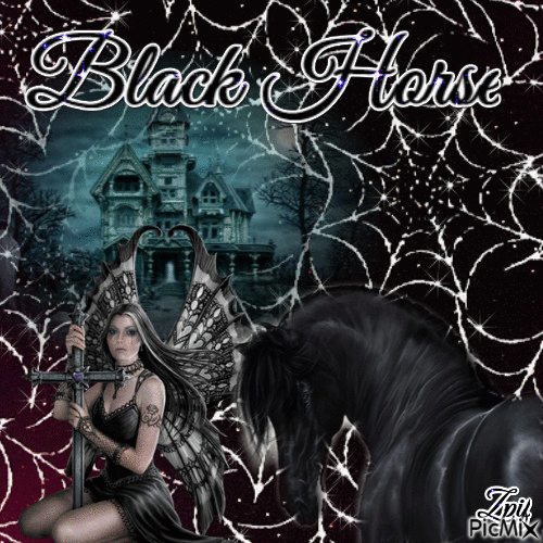 Black Horse - Animovaný GIF zadarmo