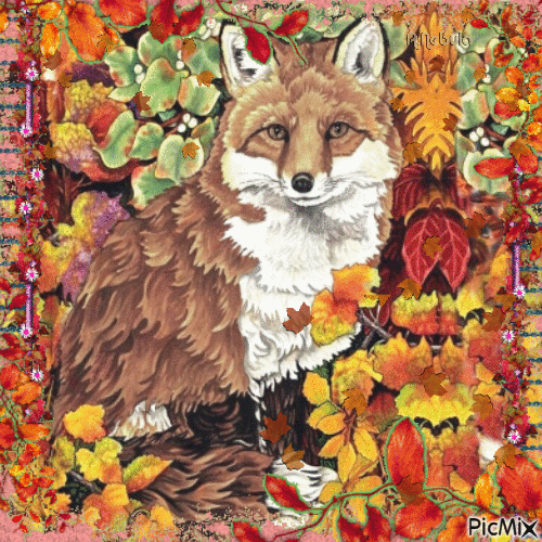 Autumn fox - Gratis animeret GIF