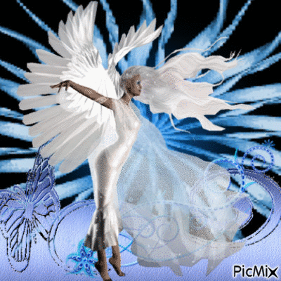 angel in white - 無料のアニメーション GIF