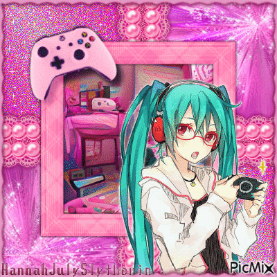 ♥Miku Gaming♥ - Gratis animeret GIF