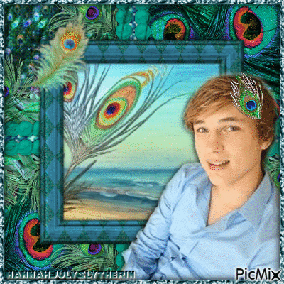 {♠♦♠}William Moseley & Peacock Feathers{♠♦♠} - Free animated GIF