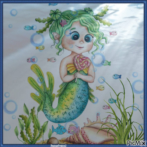 Süße kleine Meerjungfrau - Besplatni animirani GIF