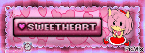 {♥}Amy Rose Banner{♥} - Free animated GIF