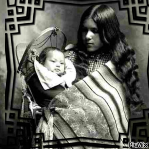 Femme et Enfant noir - darmowe png