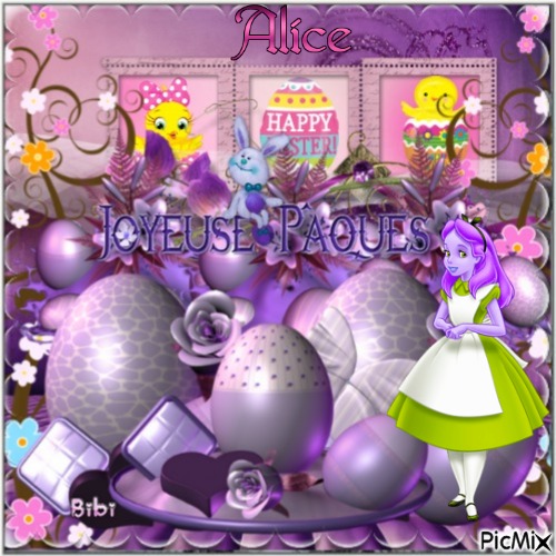 JOYEUSES PAQUES ALICE - 免费PNG