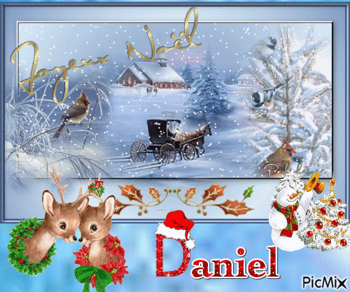 joyeux Noël Daniel - Nemokamas animacinis gif