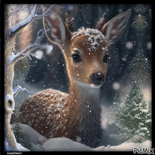 Frohe Weihnachten an alle Tiere - GIF animé gratuit