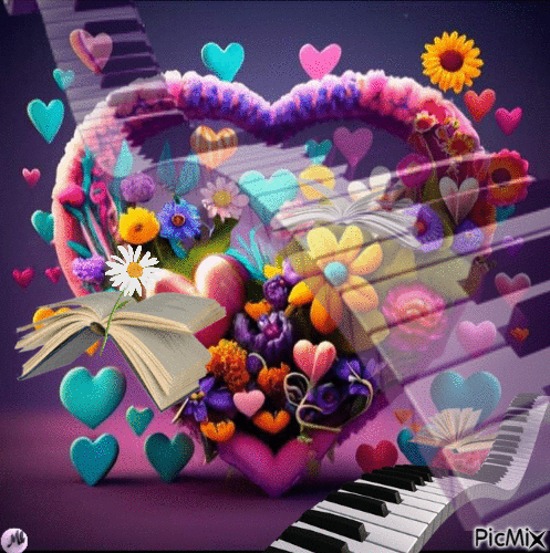 Música, amor y poesía - Darmowy animowany GIF