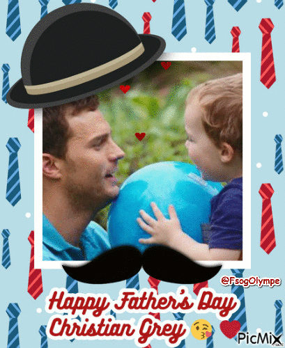 Happy Father's Day Christian Grey @FsogOlympe - Nemokamas animacinis gif