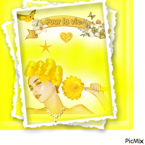 Vintage Amarillo - GIF animado gratis