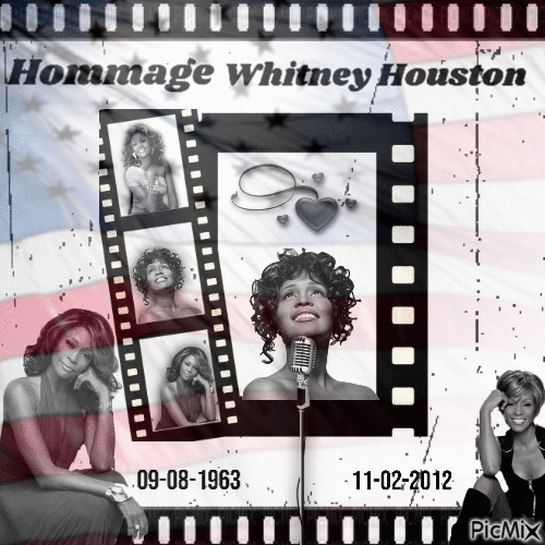 Hommage à Whitney Houston - Gratis animerad GIF