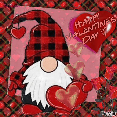 Valentine's Day gnomes - GIF animado grátis