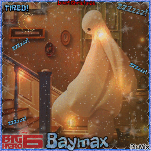 Big Hero 6 Tired Baymax - Безплатен анимиран GIF
