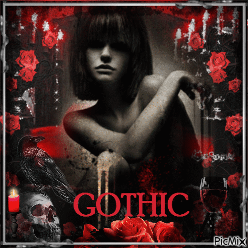 Gothic woman - Бесплатный анимированный гифка