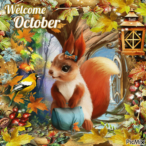 Welcome October - Zdarma animovaný GIF