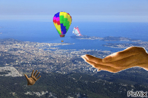 montgolfiere - GIF animado grátis