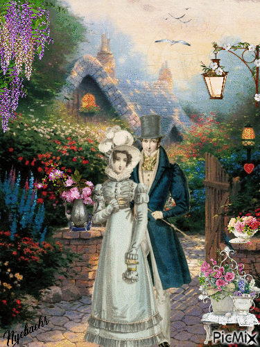 Victorian couple - Free animated GIF