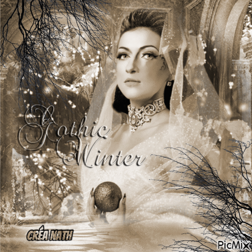 Woman gothic winter - Gratis animeret GIF