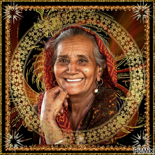 Ein schöne Indische Oma - GIF เคลื่อนไหวฟรี