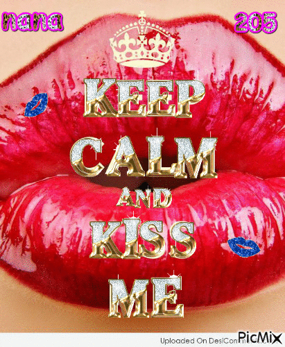 KEEP CALME AND KISS ME - Gratis animerad GIF
