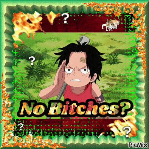 Portgas D Ace One Piece No Bitches? - Безплатен анимиран GIF