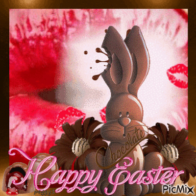 happy chocolate easter - Free animated GIF