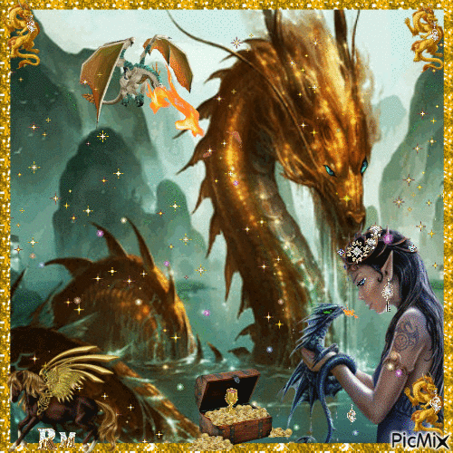 GOLDEN DRAGON END DE MOTHER FEE - Free animated GIF - PicMix