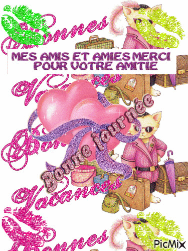 bisous a tous mes amis - Free animated GIF