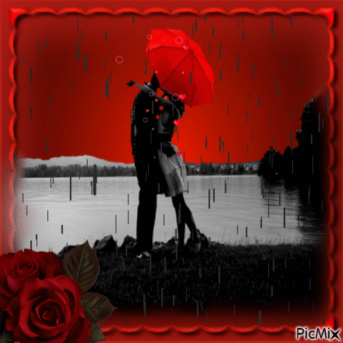 red and black love - GIF animado grátis