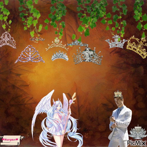 La prinsesse choisie sa couronne - GIF animate gratis