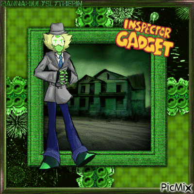 (♦)Peridot Cosplays as Inspector Gadget(♦) - Gratis animerad GIF