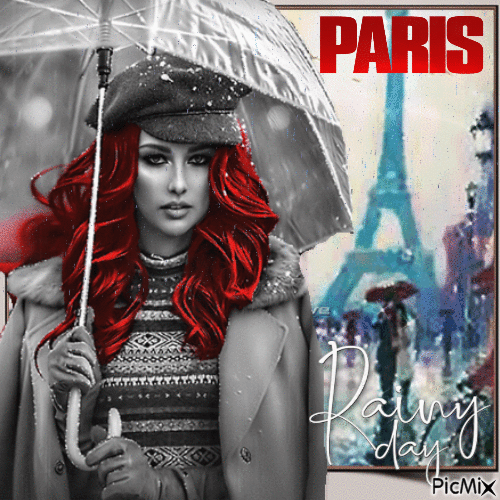 Rainy evening in Paris - GIF animado grátis