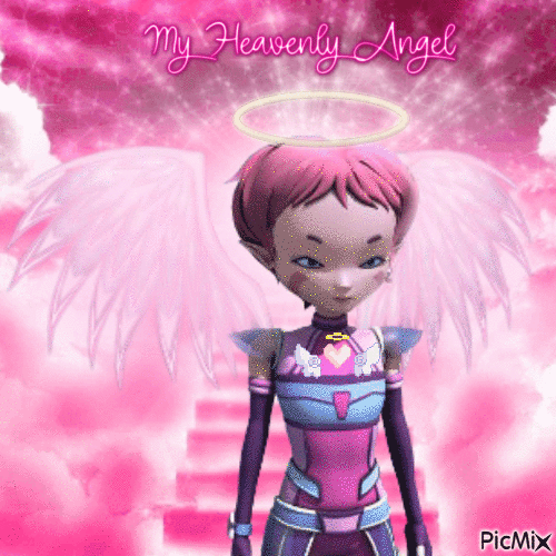 Aelita Pink Angel of Heaven Code Lyoko - Free animated GIF