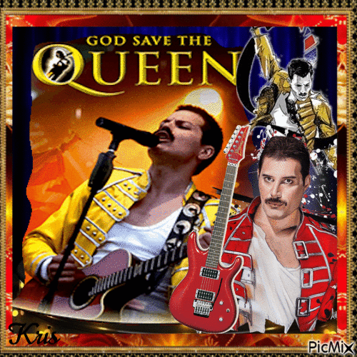 Freddie Mercury - Animovaný GIF zadarmo