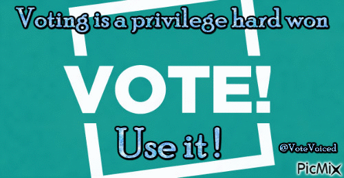 Vote @VoteVoiced - Gratis animerad GIF