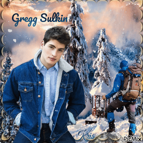 Gregg Sulkin im Winter - Zdarma animovaný GIF
