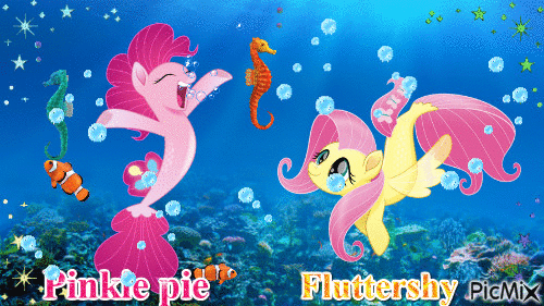 Pinkie & Fluttershy - Besplatni animirani GIF
