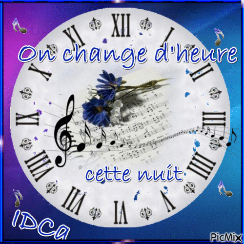 Changement heure musique - Free animated GIF