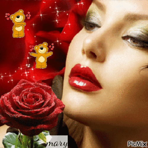 Rouge baiser - GIF animé gratuit