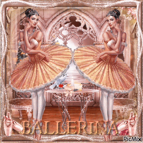 Ballerina Twins - Free animated GIF
