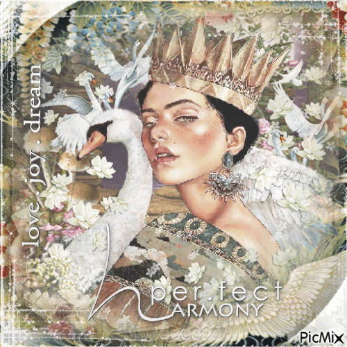 Wman fantasy swan queen - GIF animé gratuit