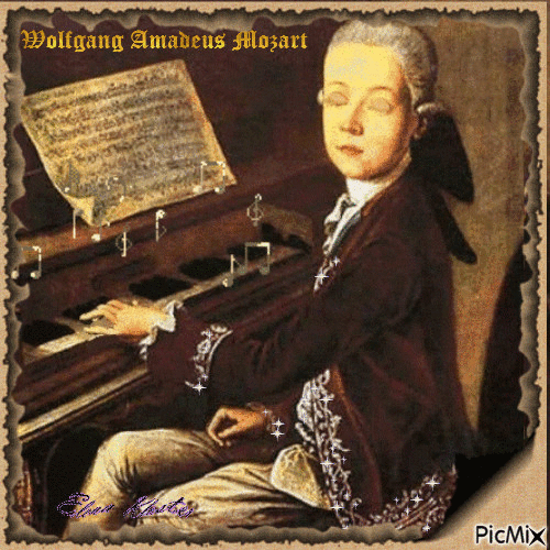 Wolfang Amadeus Mozart - Zdarma animovaný GIF