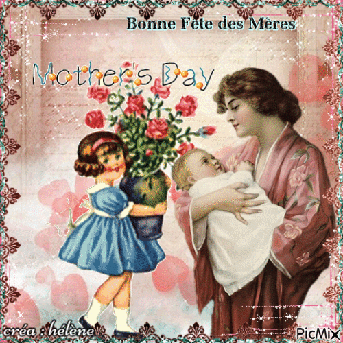 Bonne fête des mères / Mother's day - GIF animé gratuit