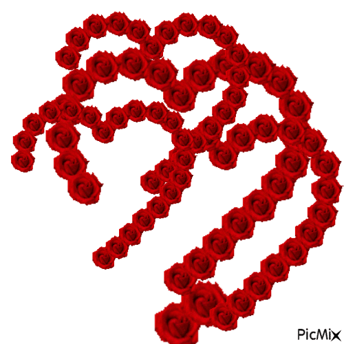 Heart Roses - GIF animado gratis