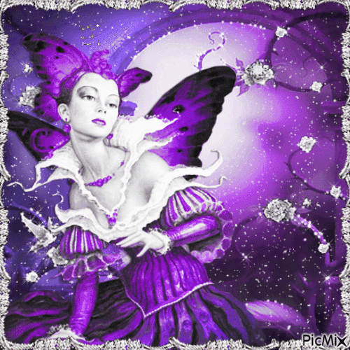 purple fantasy fairy - GIF animé gratuit