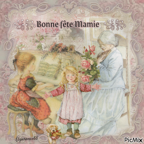 ꧁💖 Bonne fête mamie 💖꧂ - Ücretsiz animasyonlu GIF