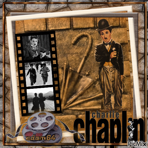 de bronze Chaplin 2 place - GIF animé gratuit