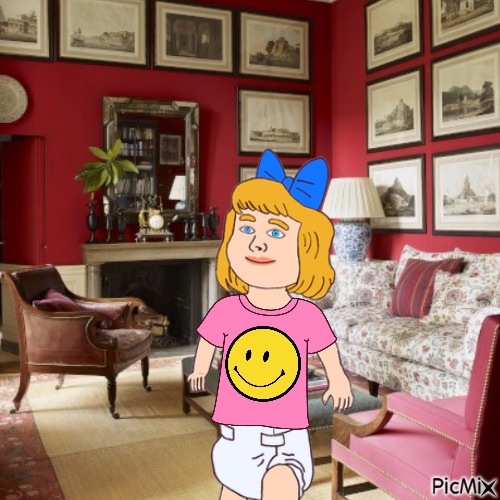 Baby in fancy living room - δωρεάν png