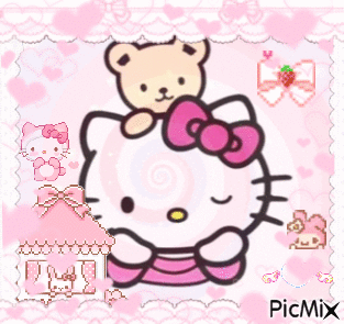 Hello Kitty!! 🍓 - Animovaný GIF zadarmo