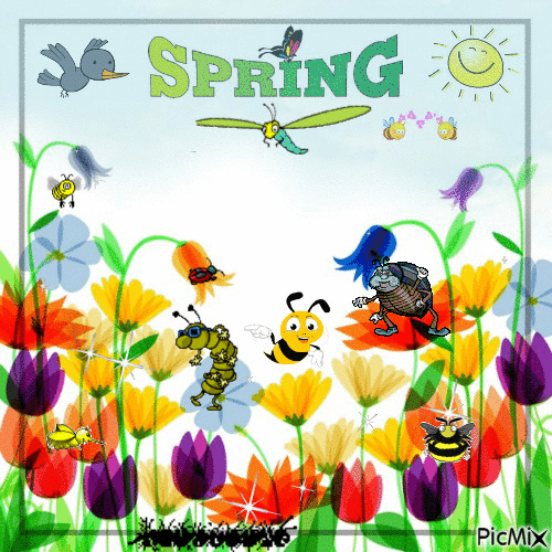 Happy Springtime - Ilmainen animoitu GIF